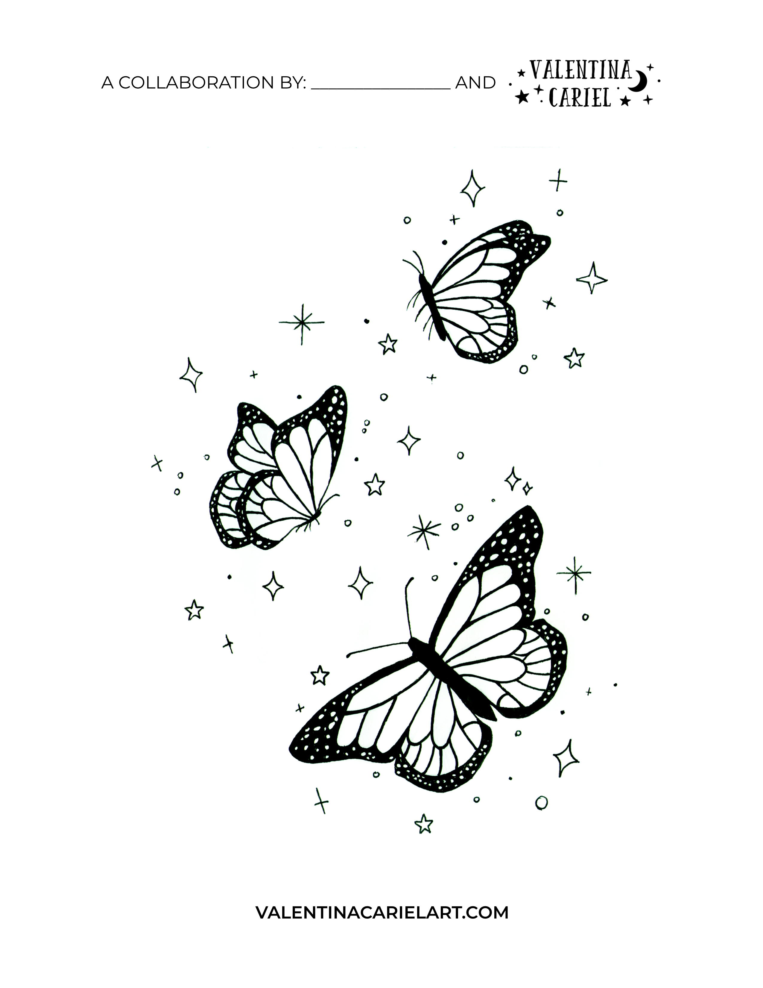 Butterflies Coloring Page